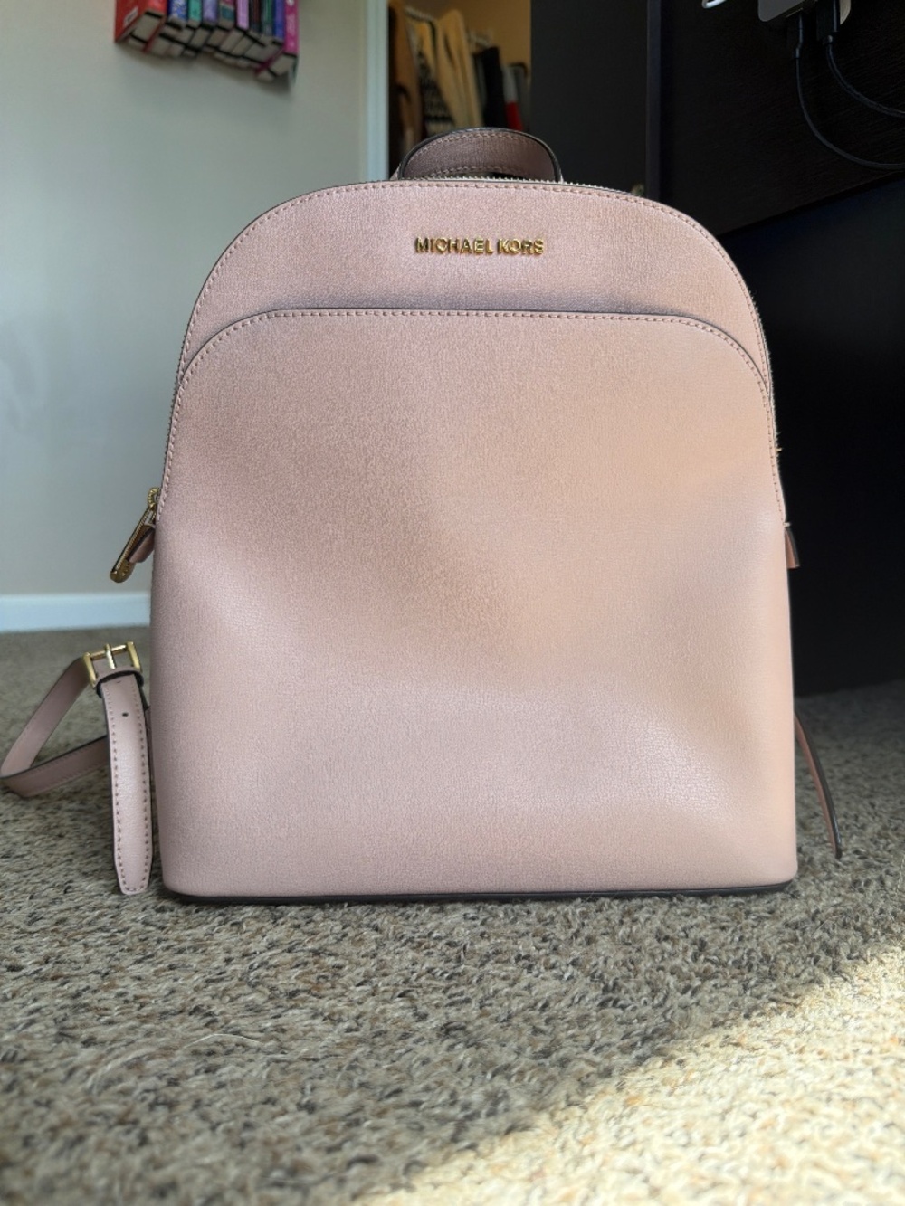 Michael Kors Baby Pink Leather Backpack